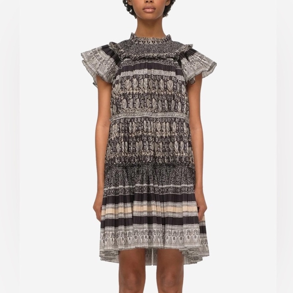Sea New York Tasha Print Flutter Sleeve Dress